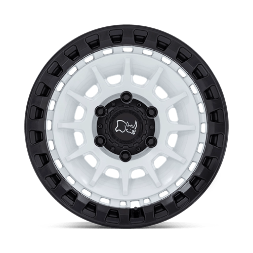 Black Rhino BARRAGE Gloss White On Matte Black 6x139.7 Wheels - product view 3
