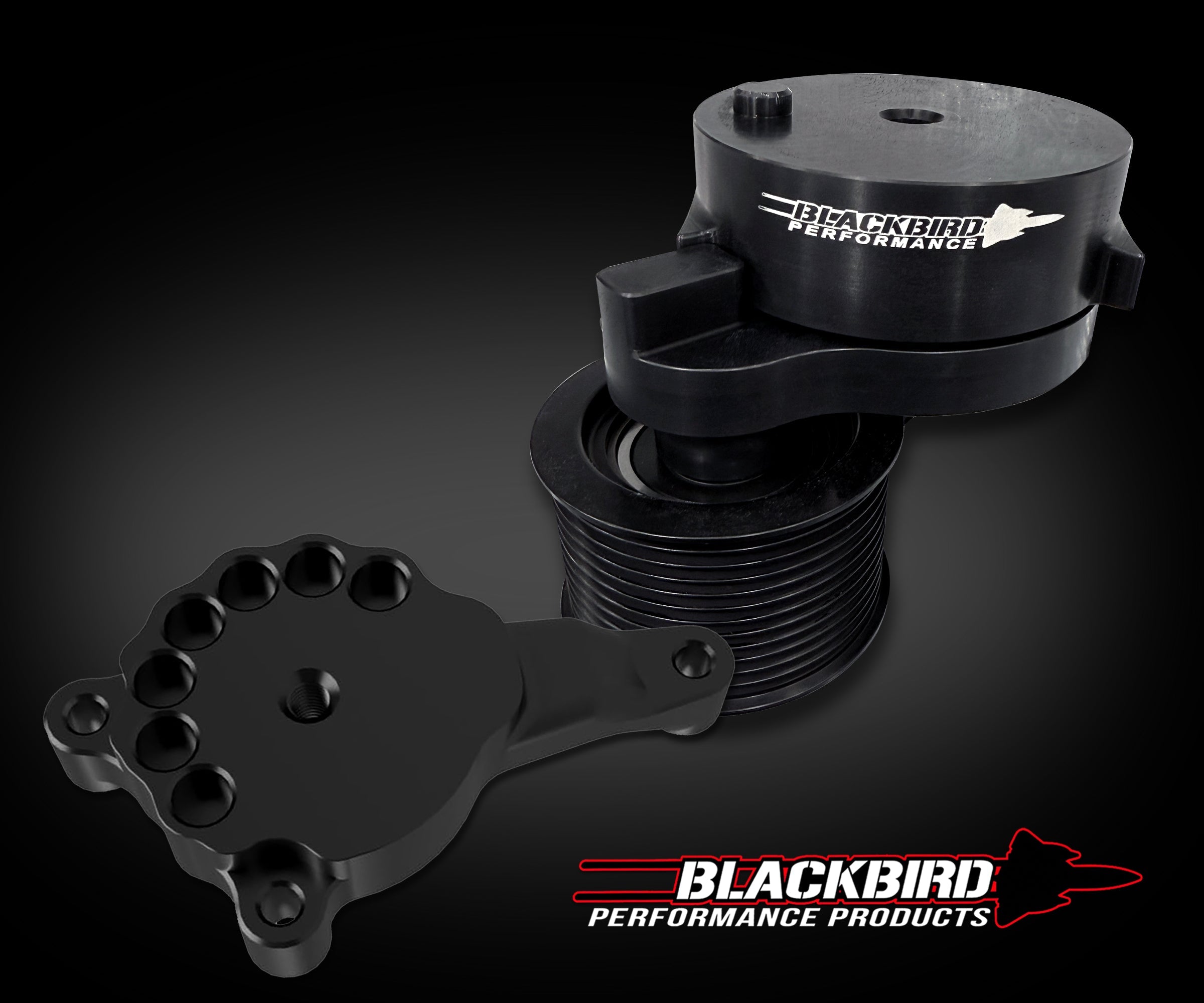 Blackbird Performance Hellcat Belt Tensioner and Bracket Set