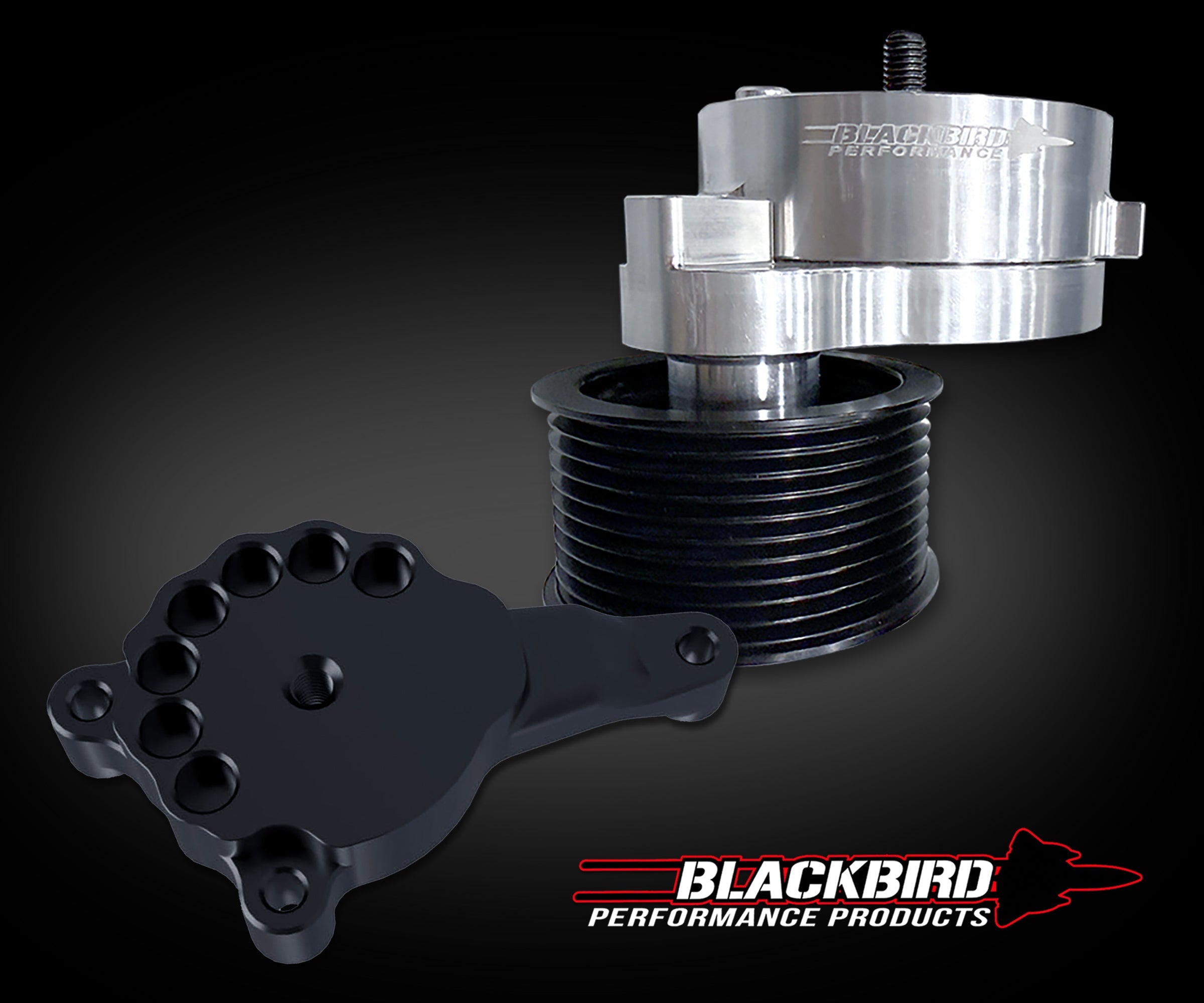 Blackbird Performance Hellcat Belt Tensioner and Bracket Set