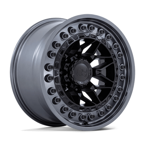 Black Rhino ALPHA Matte Black W/ Gunmetal Lip 6x139.7 Wheels - product view 1