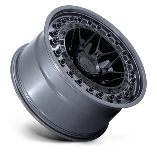 Black Rhino ALPHA Matte Black W/ Gunmetal Lip 6x139.7 Wheels - product view 2