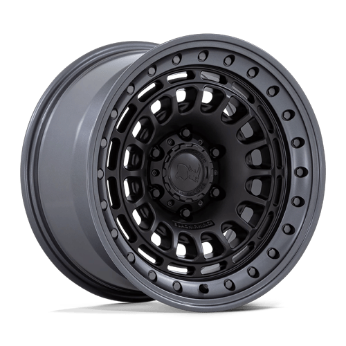 Black Rhino SAHARA Matte Black W/ Gunmetal Lip 6x139.7 Wheels - product view 1