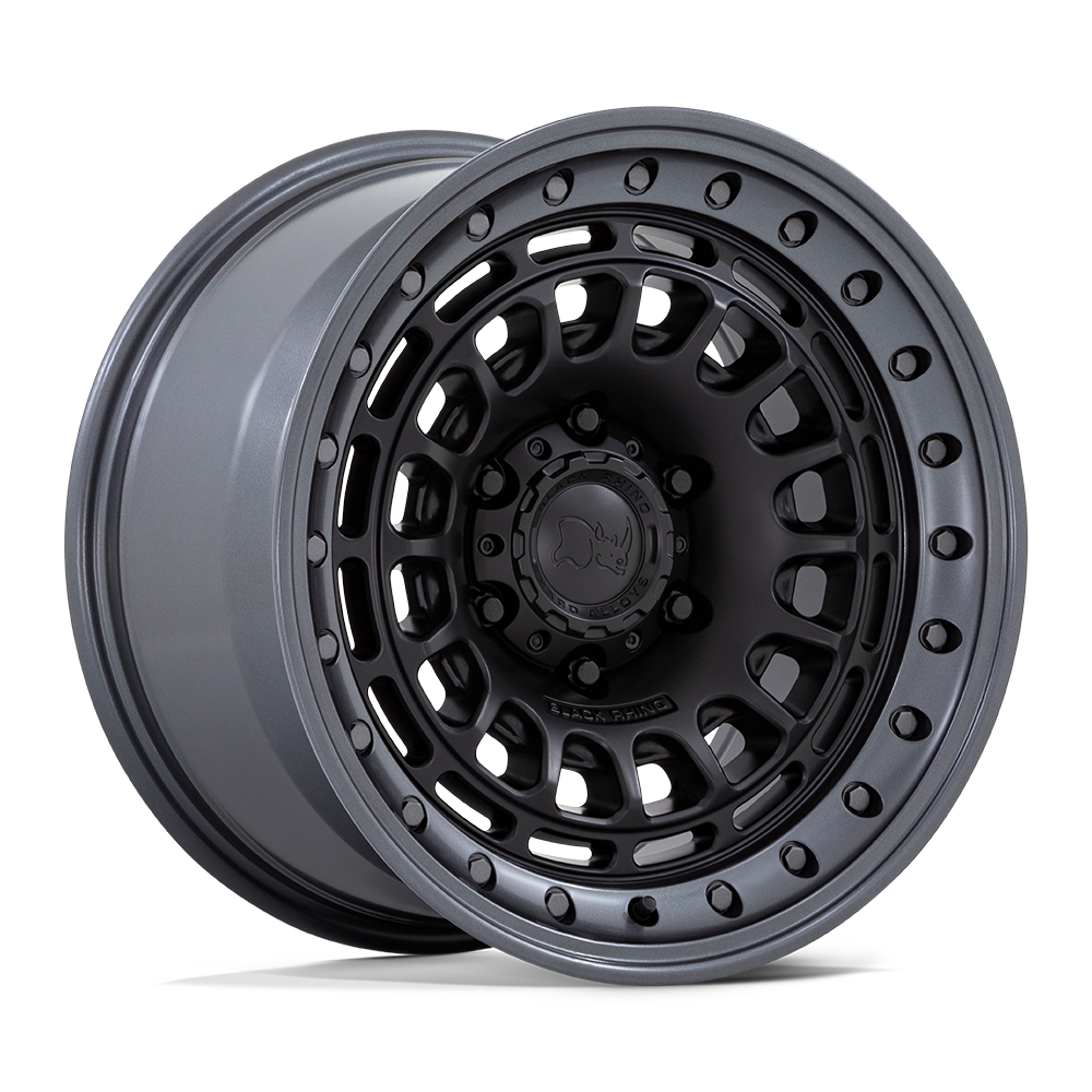 Black Rhino SAHARA Matte Black W/ Gunmetal Lip 6x139.7 Wheels - product view 4
