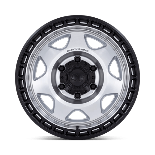 Black Rhino VOYAGER Silver Machined W/ M-Black Lip 6x139.7 Wheels - product view 3