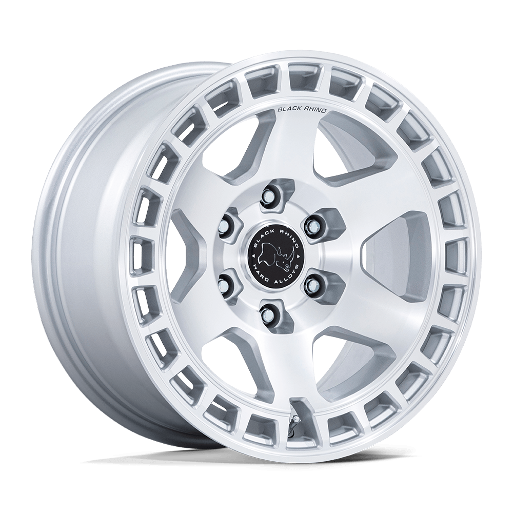 Black Rhino BAHARI Gloss Silver W/ Machined Face 6x139.7 Wheels - product view 4