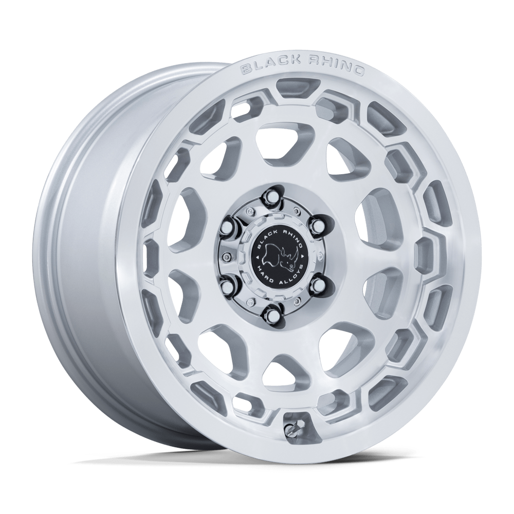 Black Rhino CONGO Gloss Silver W/ Machined Face 6x139.7 Wheels - product view 4
