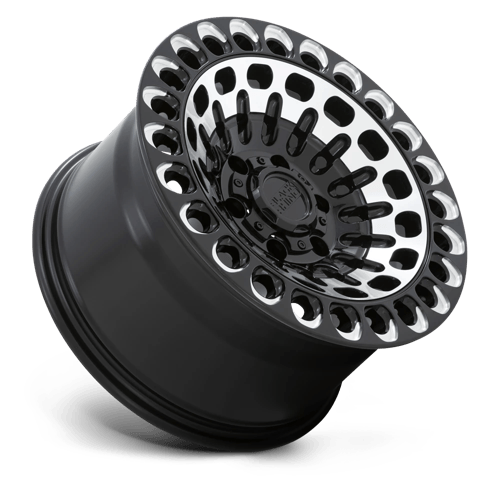 Black Rhino LABYRINTH Gloss Black W Mach Face & Mill 6x139.7 Wheels - product view 2