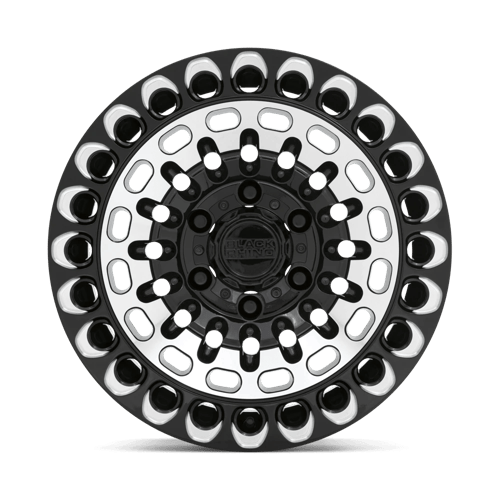 Black Rhino LABYRINTH Gloss Black W Mach Face & Mill 6x139.7 Wheels - product view 3