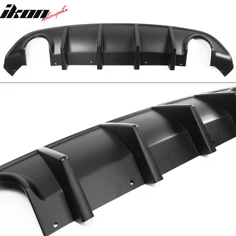 Ikon Motorsports Rear Diffuser for 2015-2023 Dodge Charger SRT OEM Style Matte Black PP