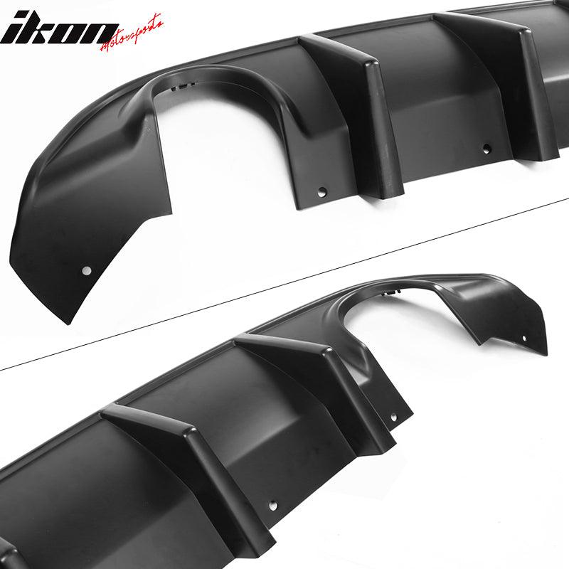 Ikon Motorsports Rear Diffuser for 2015-2023 Dodge Charger SRT OEM Style Matte Black PP