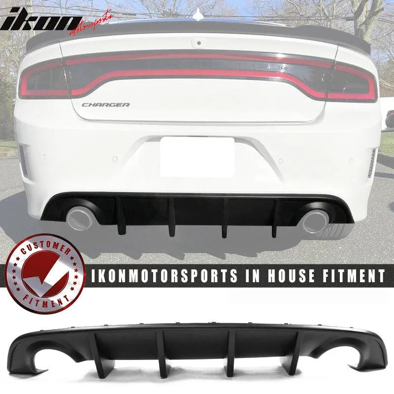 Ikon Motorsports Rear Diffuser for 2015-2023 Dodge Charger SRT OEM Sty