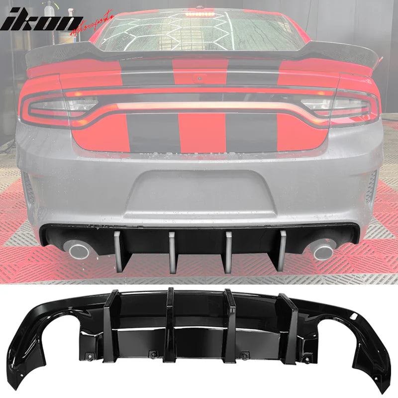 Ikon Motorsports Rear Bumper Diffuser for 2020-2023 Dodge Charger Widebody IKON