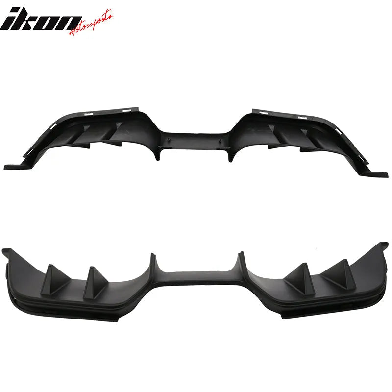 2015-2017 Ford Mustang R Style 3PCS Rear Bumper Lip Diffuser Panel ABS