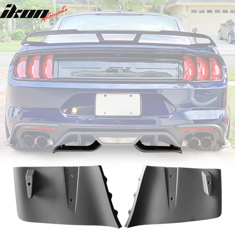 2018-2024 Ford Mustang GT Unpainted Black Rear Bumper Diffuser