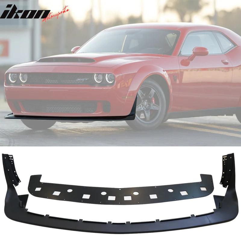 Ikon Motorsports 2015-2023 Dodge Challenger Front Lip + Fender Flare Hellcat to Demon