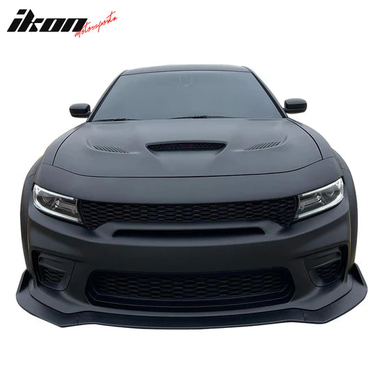 Ikon Motorsports 2020-2023 Dodge Charger Widebody IKON V1 Style Front Bumper Lip 3PCS