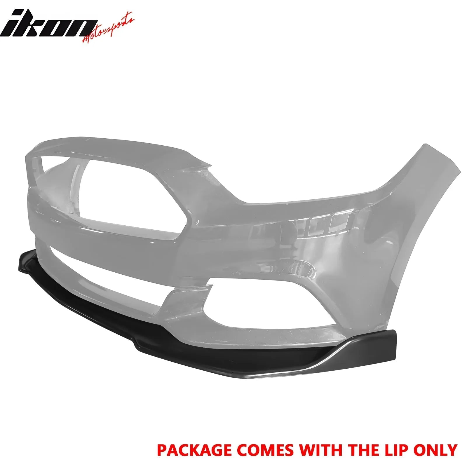 2015-2017 Ford Mustang MDA V2 Style Unpainted Black Front Bumper Lip