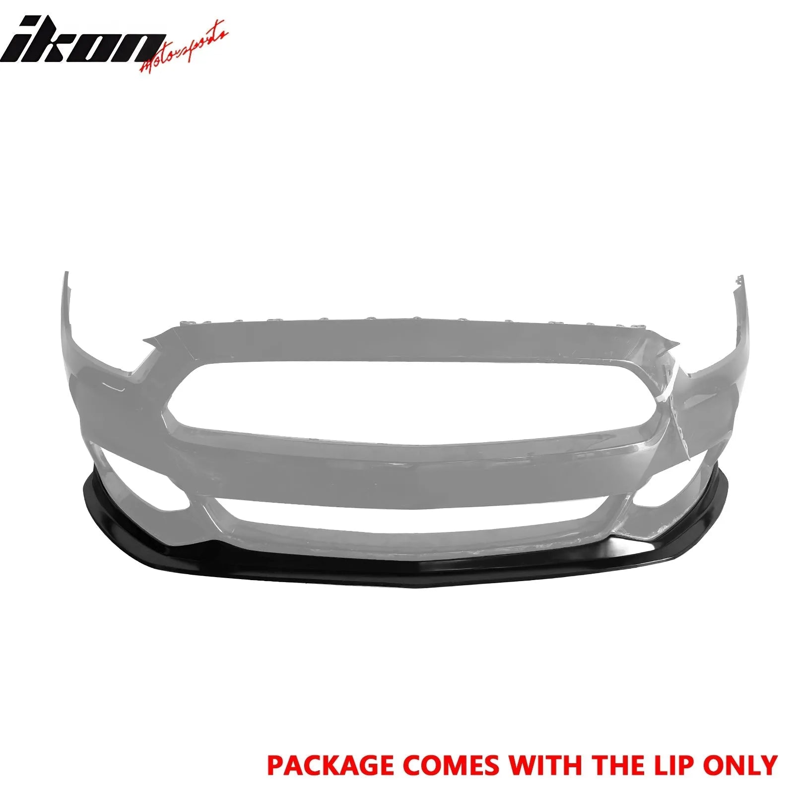 2015-2017 Ford Mustang MDA Style Unpainted Black Front Bumper Lip PU