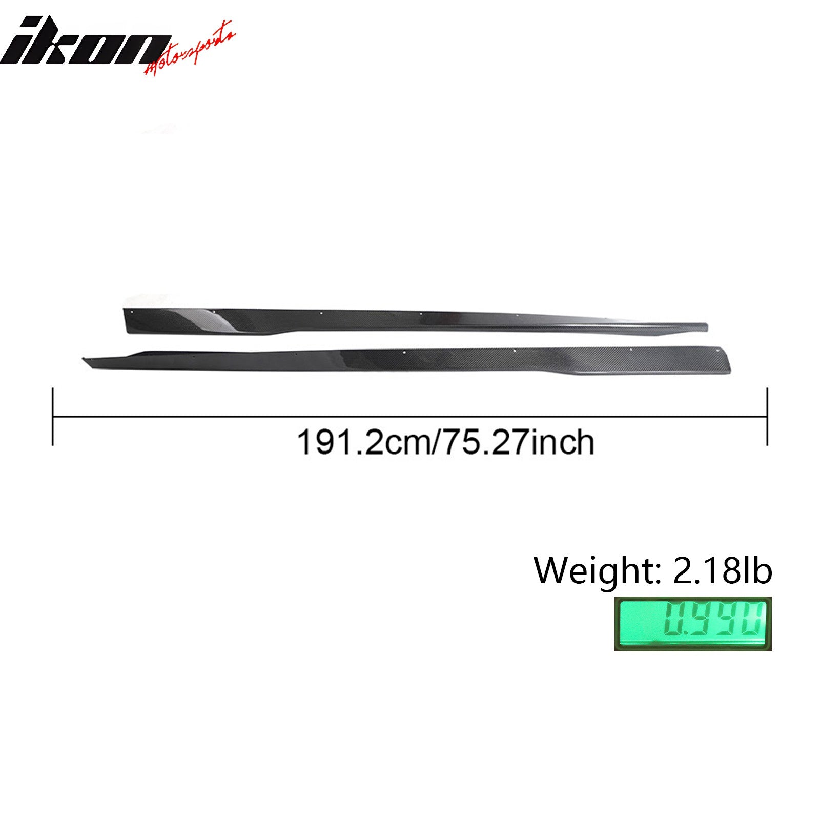 2024-2025 Ford Mustang OE Style 2PCS Side Skirts Panel Carbon Fiber CF