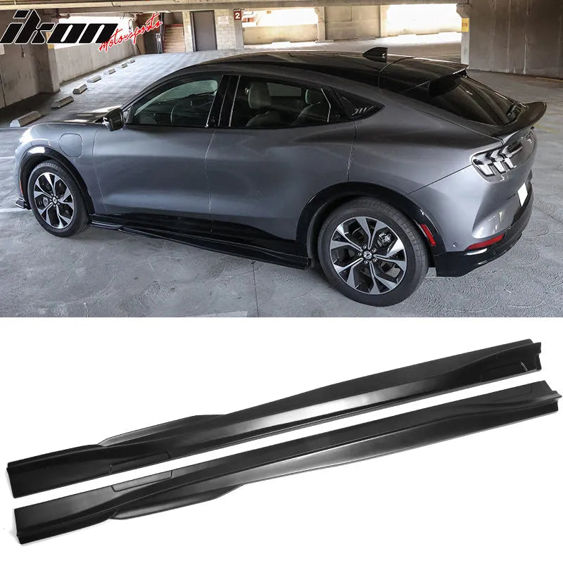 2021-2024 Ford Mustang Mach-E Matte Black Side Skirts Rocker Panel PP