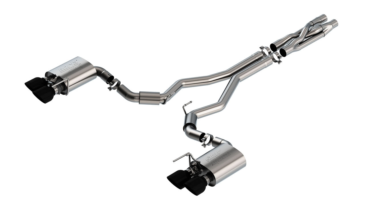 Borla ATAK 2020-2022 Ford Mustang Shelby GT500 Cat-Back Exhaust System - BLACK TIPS