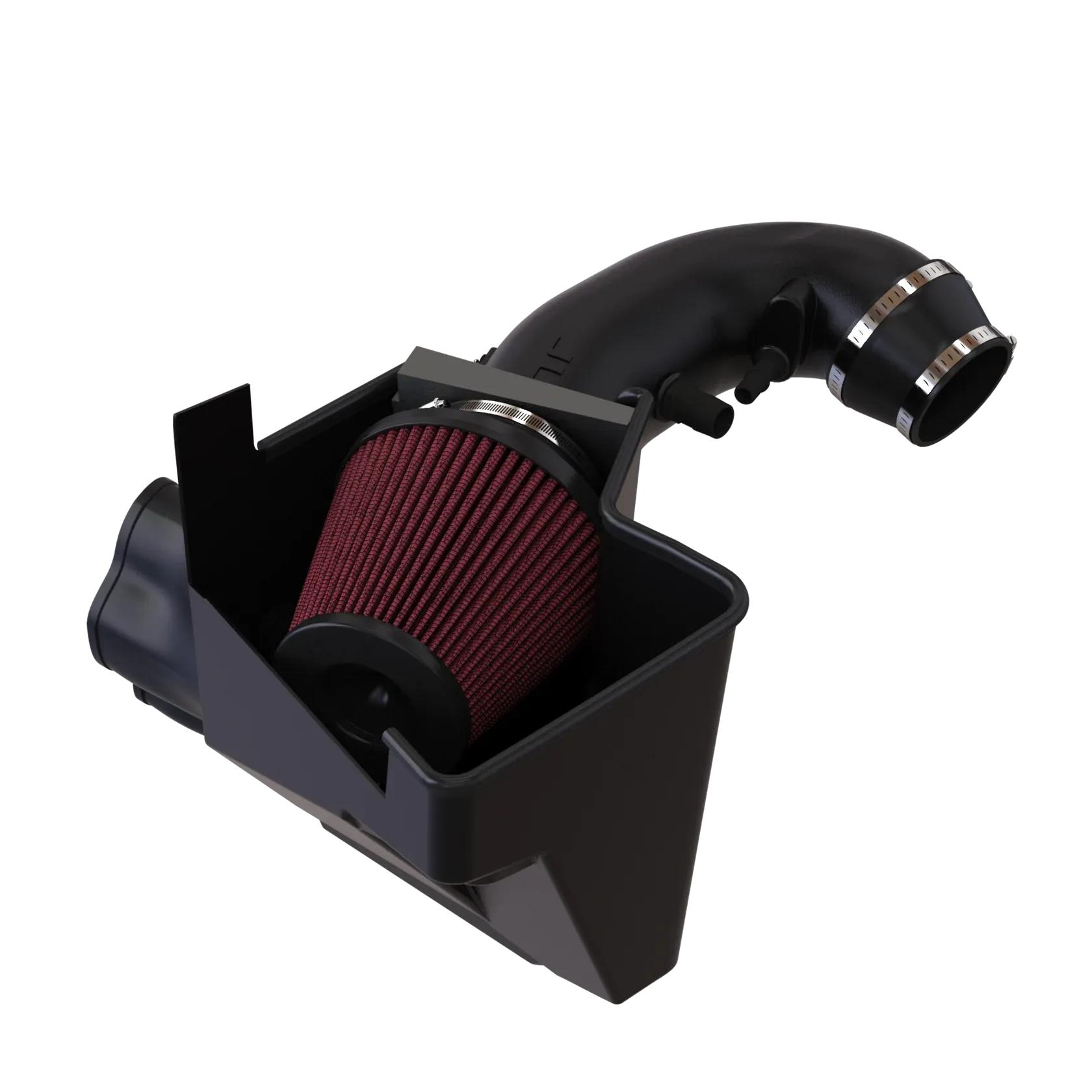 JLT 18-23 Ford Mustang GT Black Textured Cold Air Intake Kit w/Red Filter - Tune Req