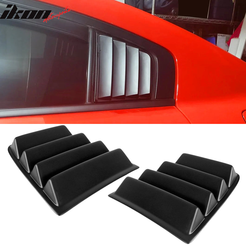 Ikon Motorsports 2008-2023 Dodge Challenger Rear Window Scoop Louver Vent