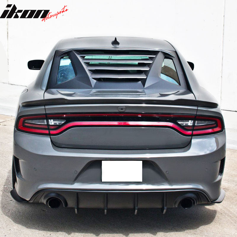 Ikon Motorsports 2008-2023 Dodge Challenger Rear Window Scoop Louver Vent