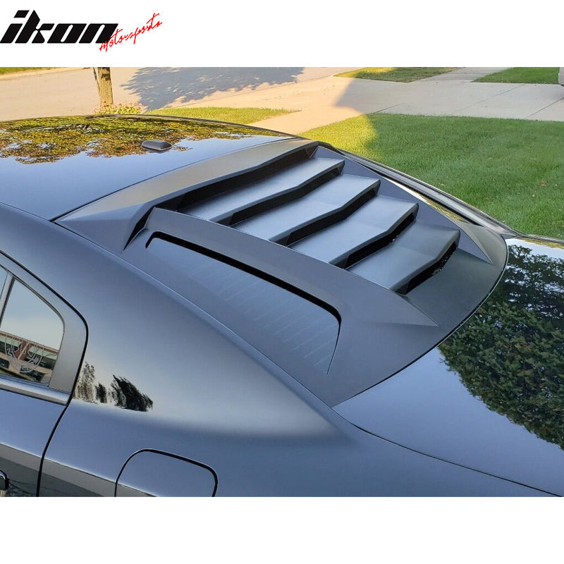 Ikon Motorsports 2008-2023 Dodge Challenger Rear Window Scoop Louver Vent