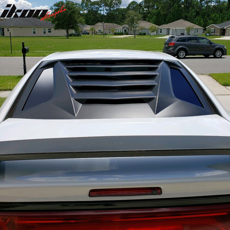 Ikon Motorsports 2008-2023 Dodge Challenger Rear Window Scoop Louver Vent