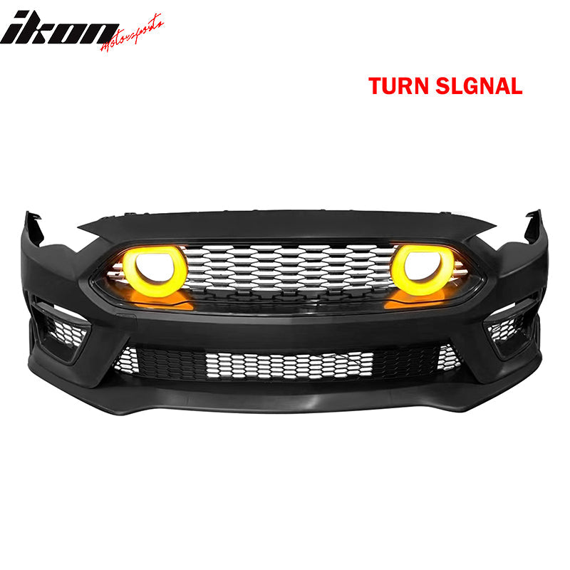 2018-2023 Ford Mustang 2021 Mach-1 Style Front Bumper Cover LED Grille