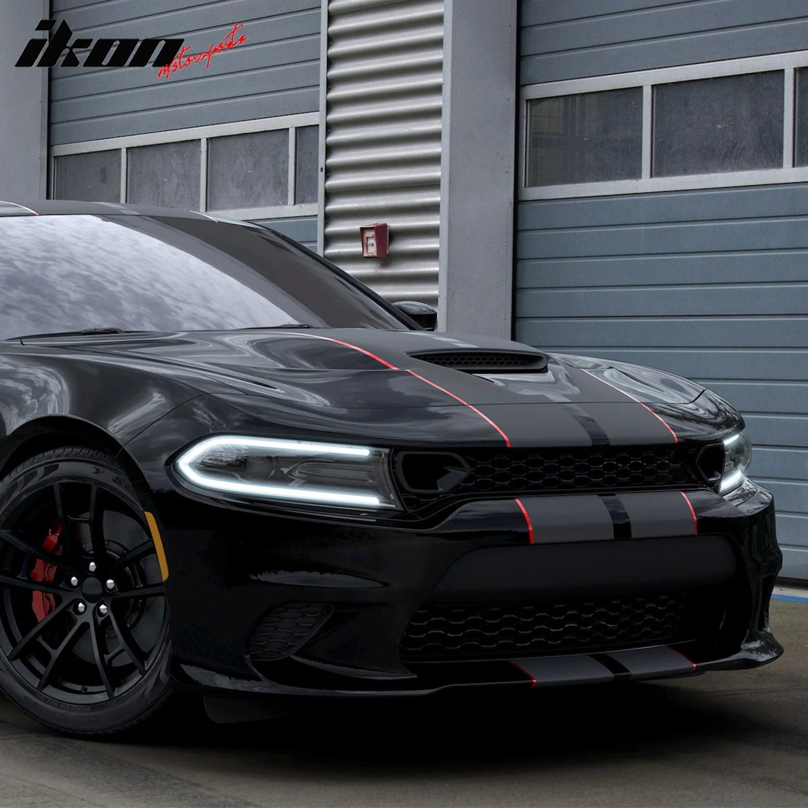 Ikon Motorsports 2015-2023 Dodge Charger 19 SRT Hellcat Front Bumper Conversion Kit PP