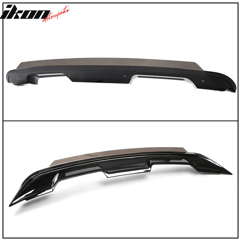 2015-2023 Ford Mustang GT500 Gloss Black Trunk Spoiler Gurney Flap ABS