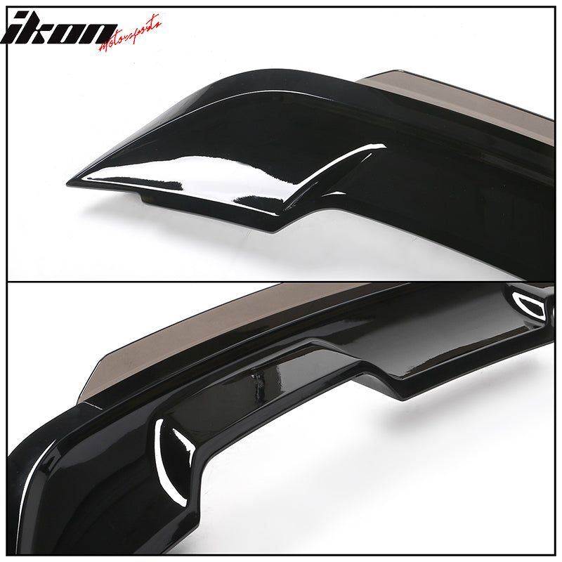 2015-2023 Ford Mustang GT500 Gloss Black Trunk Spoiler Gurney Flap ABS