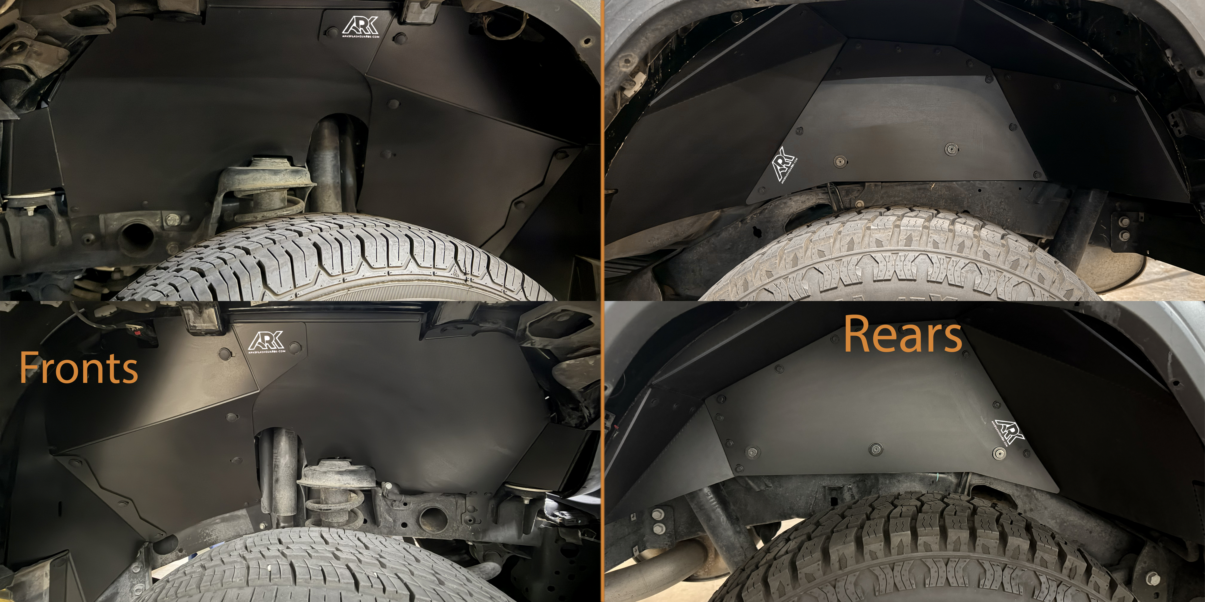 ARK Splash Guards 2023-2026 Jeep Wrangler JL TriXPoly Fender Liners