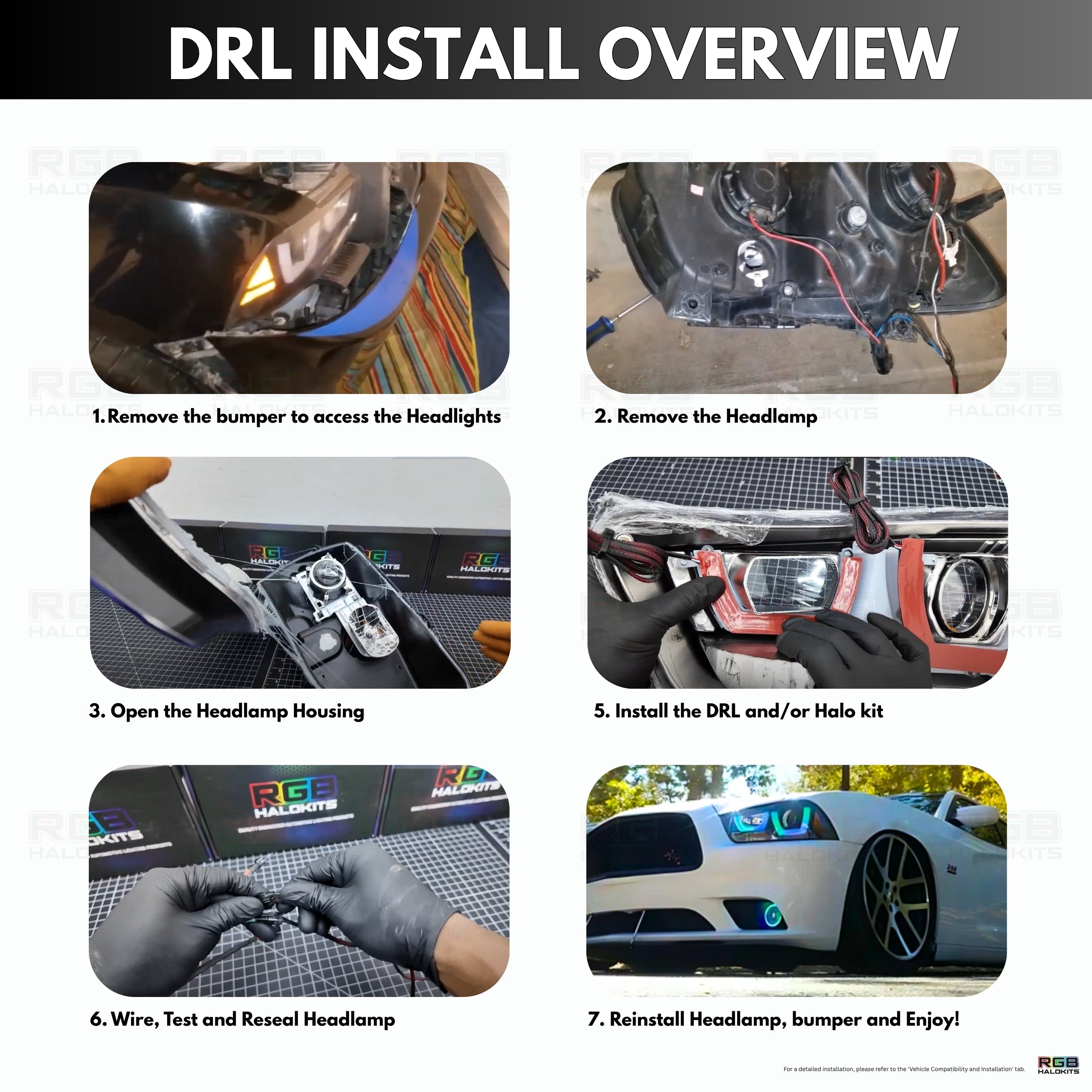 Dodge Charger Flow Series DRL Boards (for 2011-2014 Spec-D Headlights)