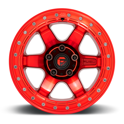 Fuel BLOCK BEADLOCK Candy Red W/ Candy Red Ring 6x139.7 Wheels - product view 3