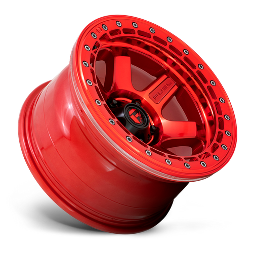 Fuel BLOCK BEADLOCK Candy Red W/ Candy Red Ring 6x139.7 Wheels - product view 2