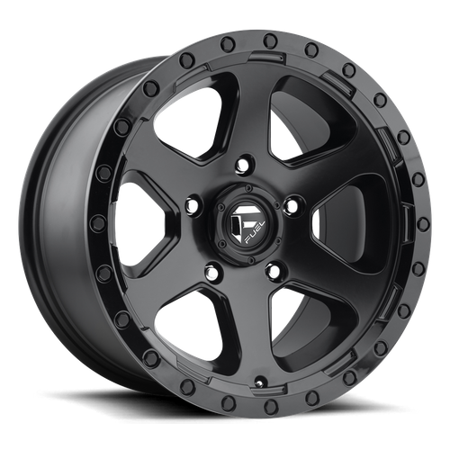 Fuel RIPPER Matte Black Gloss Black Lip 6x139.7 Wheels - product view 1