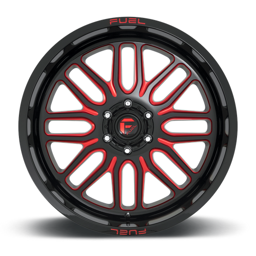 Fuel IGNITE Gloss Black Red Tinted Clear 6x139.7 Wheels - product view 3