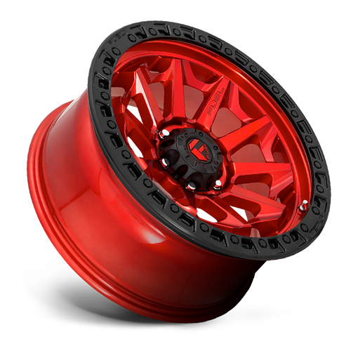 Fuel COVERT Candy Red Black Bead Ring 6x139.7 Wheels - product view 2