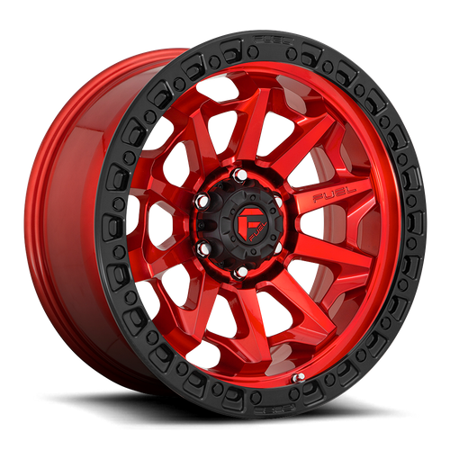 Fuel COVERT Candy Red Black Bead Ring 6x139.7 Wheels - product view 1