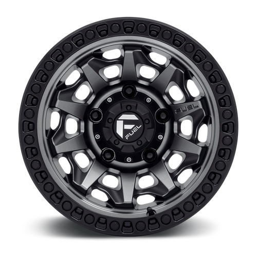 Fuel COVERT Matte Gunmetal Black Bead Ring 6x139.7 Wheels - product view 3