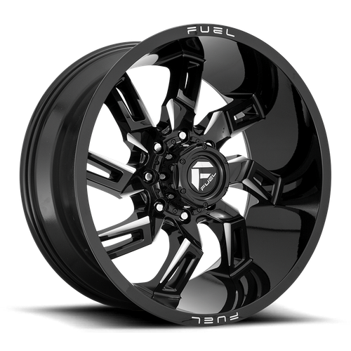 Fuel LOCKDOWN Gloss Black Milled 6x139.7 Wheels - product view 1