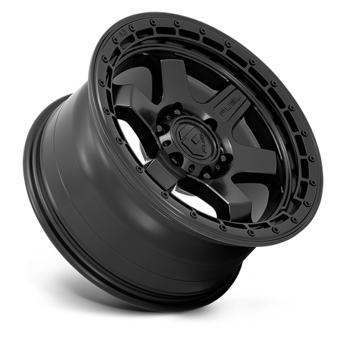 Fuel BLOCK Matte Black W/ Black Ring 6x139.7 Wheels - product view 4
