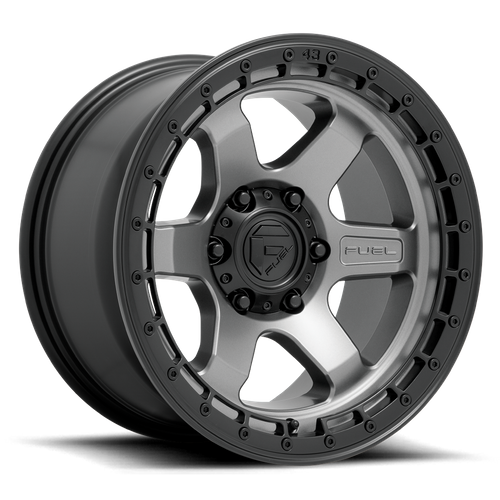 Fuel BLOCK Matte Gunmetal W/ Black Ring 6x139.7 Wheels - product view 1