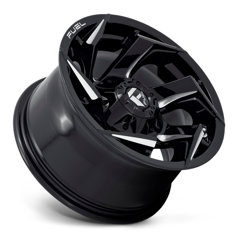 Fuel REACTION Gloss Black Milled 6x139.7 Wheels - product view 2