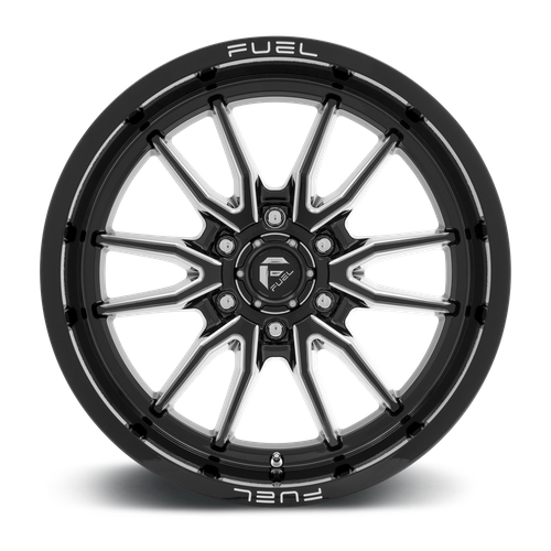 Fuel CLASH Gloss Black Milled 6x139.7 Wheels - product view 3