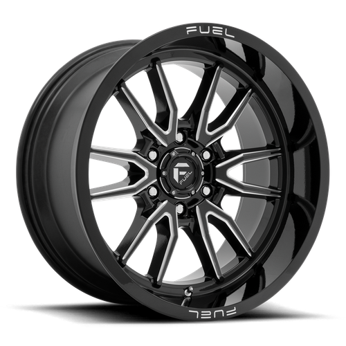 Fuel CLASH Gloss Black Milled 6x139.7 Wheels - product view 1