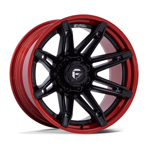 Fuel BRAWL Matte Black W/ Candy Red Lip 6x139.7 Wheels - product view 1
